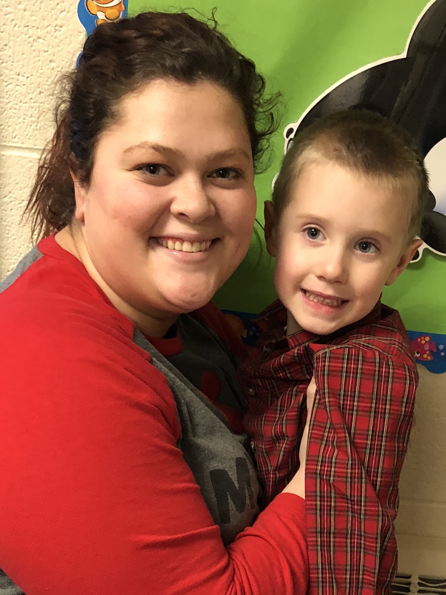 Preschool teacher Miss Kaylan with 5-year old grandson Rhett