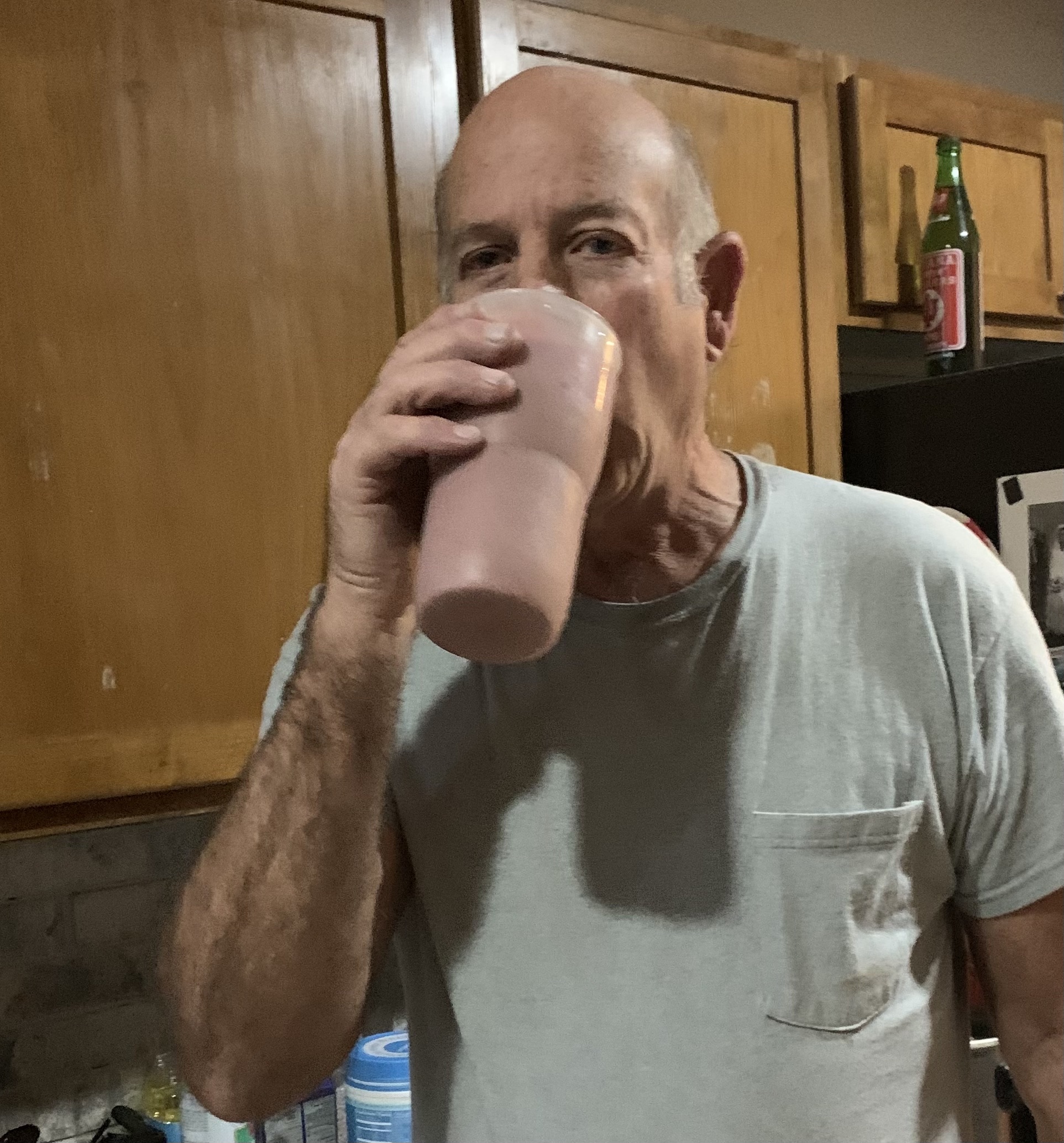 Man Drinking Shake