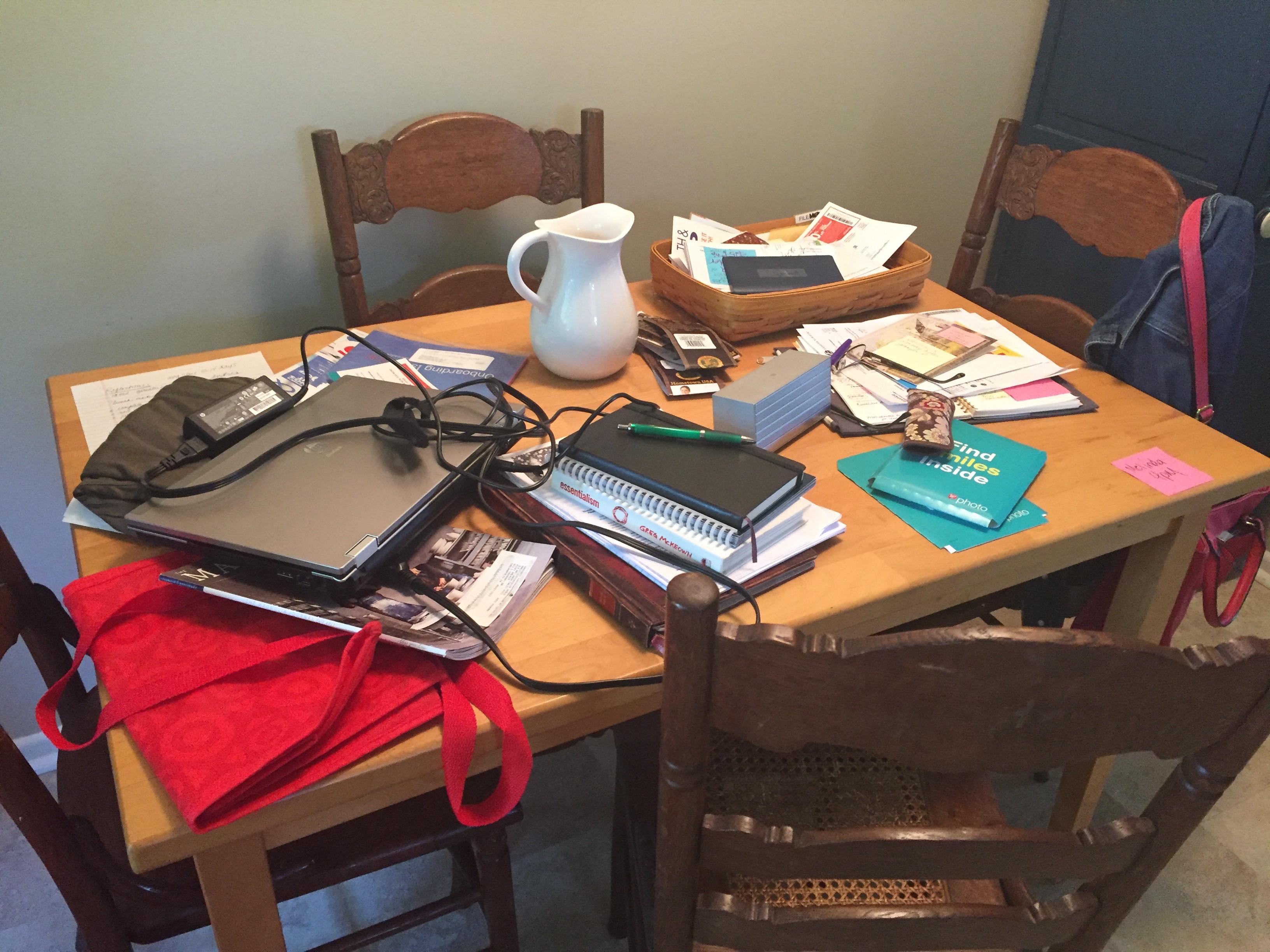 image of cluttered tabletop